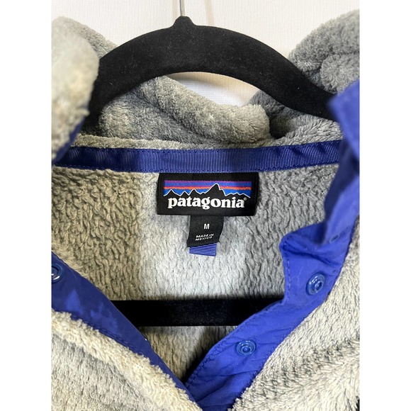 PATAGONIA Women's Re-Tool Snap T Fleece Pullover Hiking Gray Blue Size M - Picture 3 of 4